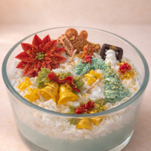 Weihnachtskerze „exklusiv“ – festliche Deko Kerze