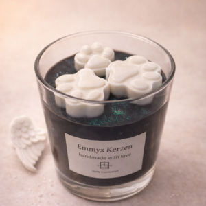 Trauerkerze Tier – Pfotenspuren im Herzen