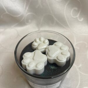 Pfotenspuren im Herzen Trauerkerze