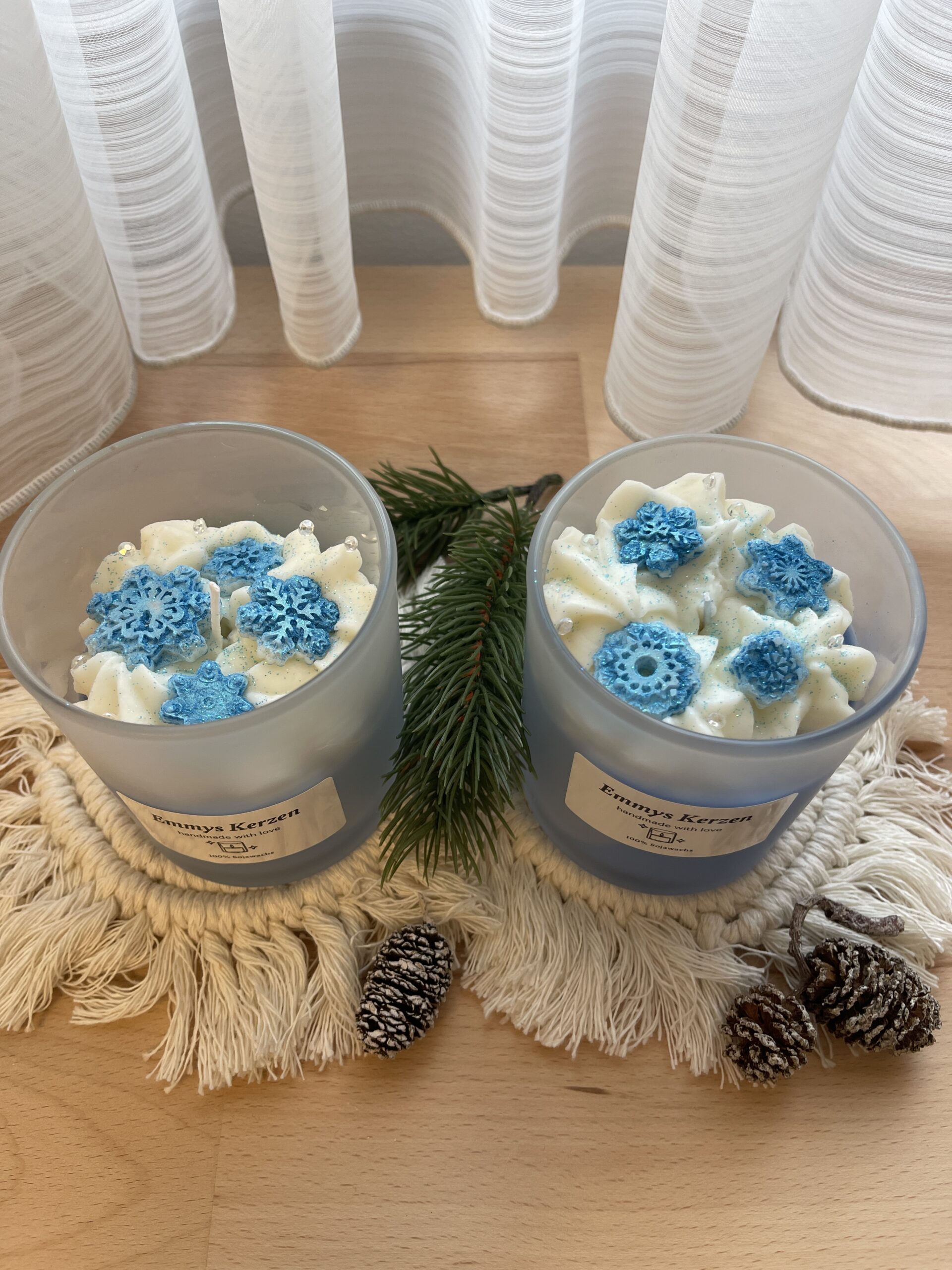 Schneeflöckchen Kerze