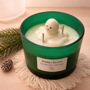 Schneemann Kerze „Snowy“ – winterliche Deko