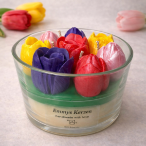 Tulpenkerze – frühlingshafte Deko Kerze