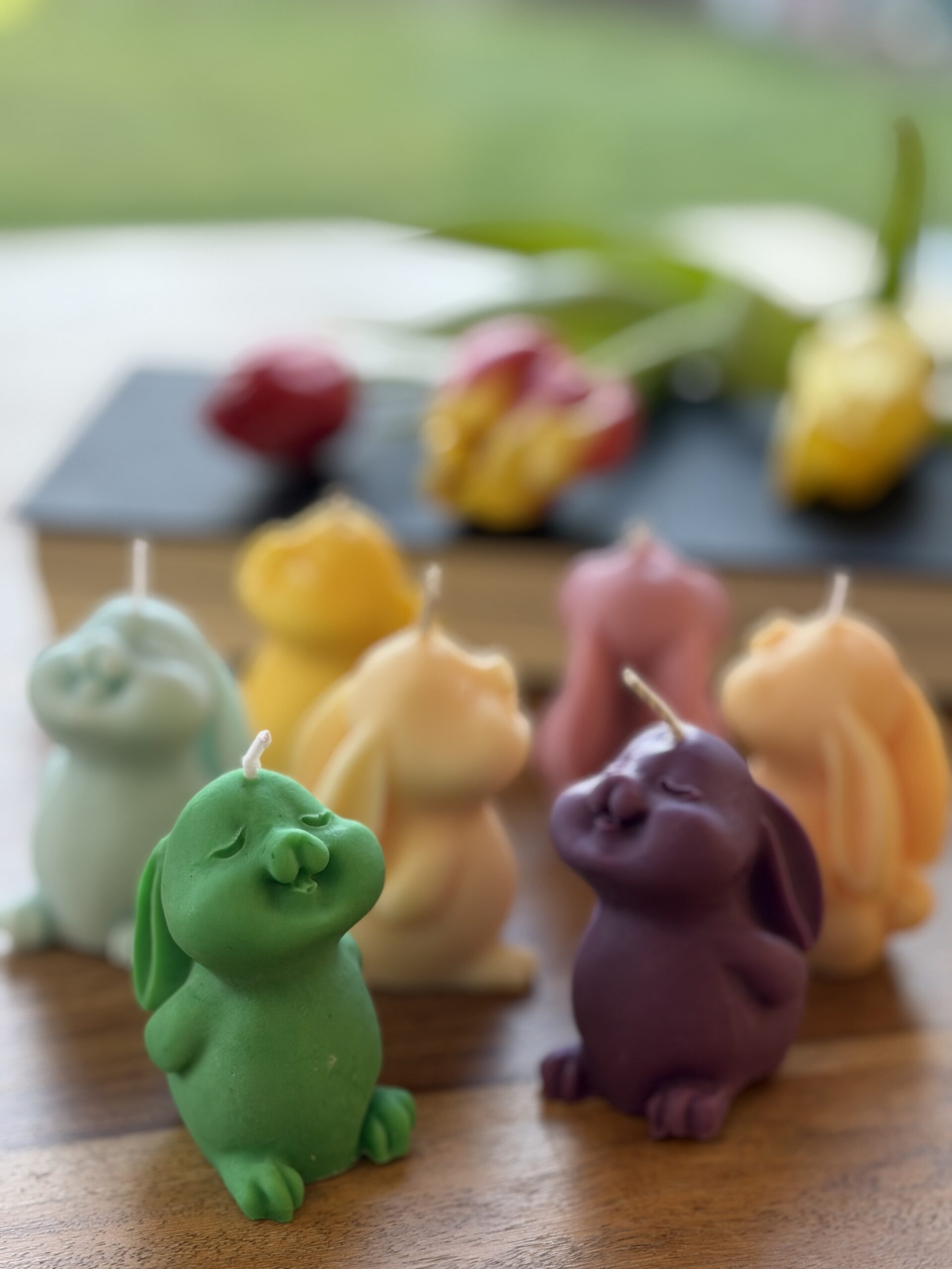 Handgegossene Osterhäschen Kerze