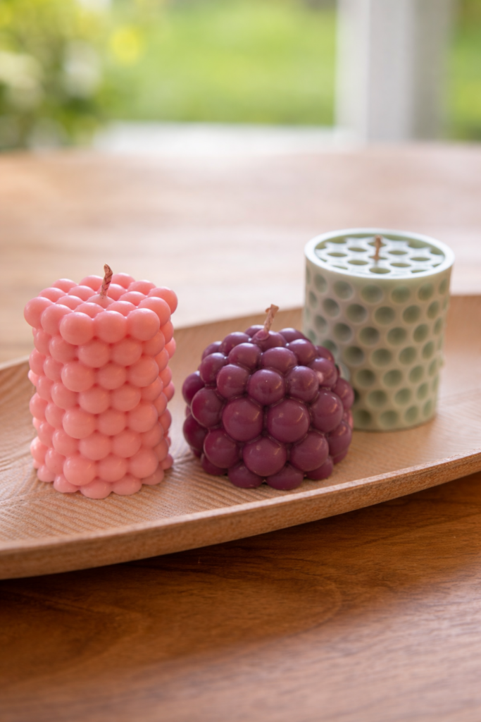 Bubble Kerzen Set handgemacht – modernes Kerzenset für stilvolle Wohndeko