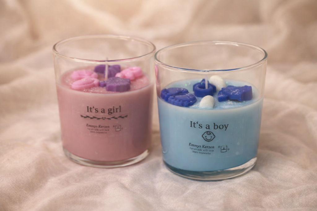 Babykerze personalisiert – Geschenk zur Geburt & Babyparty