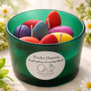 Osterkerze Nest - handgemachte Frühlingskerze