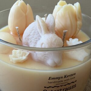 Osterkerze Ostertraum - zarte Frühlingskerze im Glas