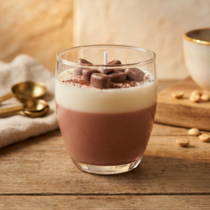 Kaffee Dessert Kerze &ndash; t&auml;uschend echt & handgemacht