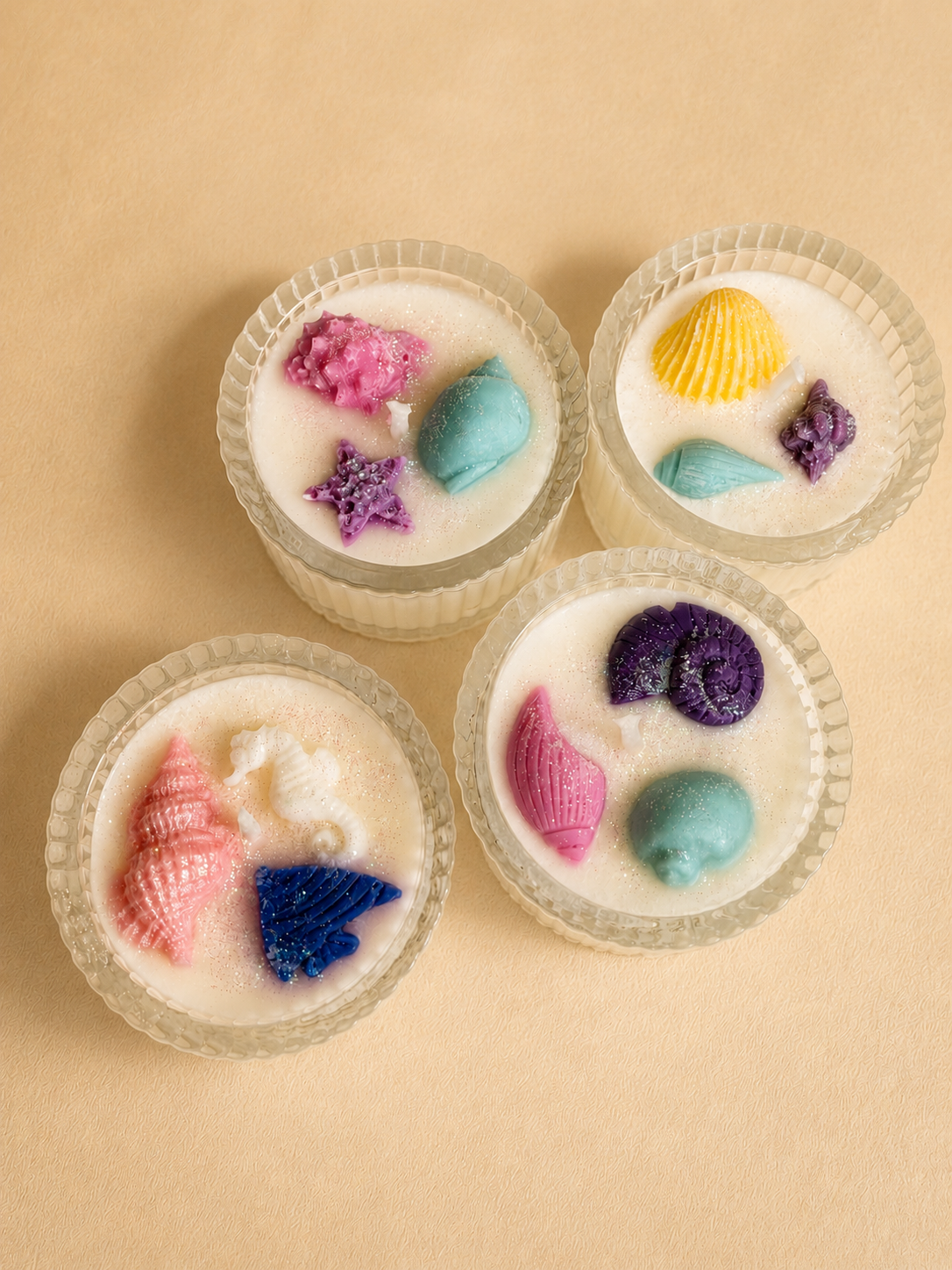 Sommerliche Teelichter aus Sojawachs – Muschel Kerzen im 2er, 4er & 6er Set - Image 2