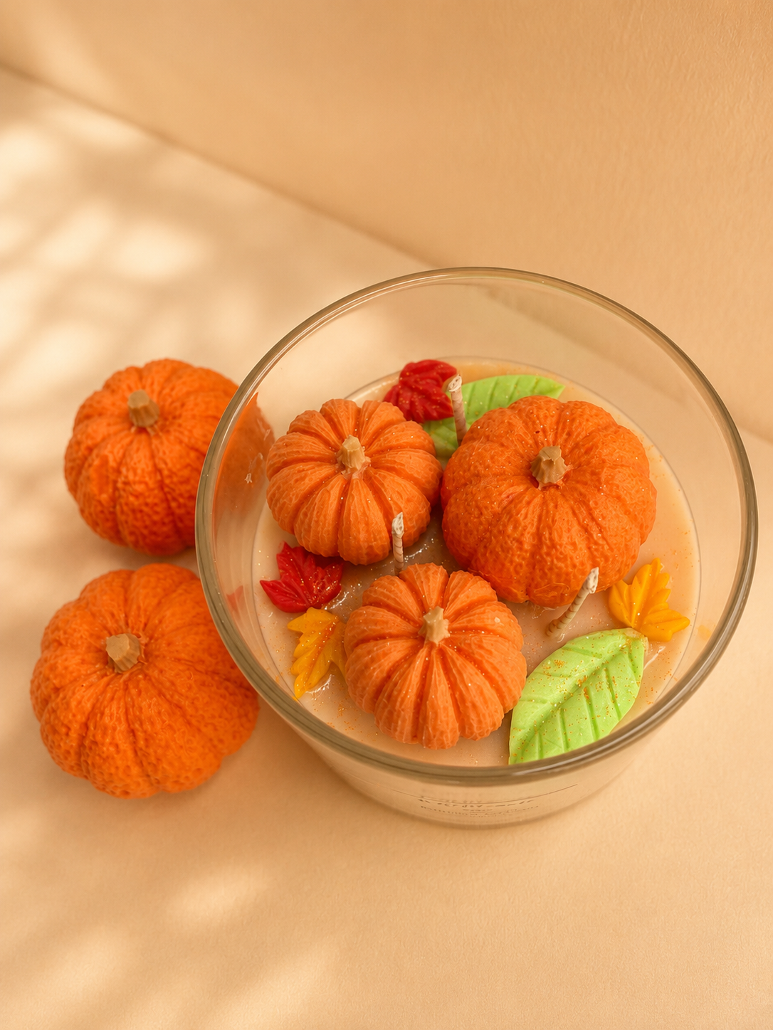 Herbstkerze „Kürbiszeit“ aus Sojawachs - Image 2