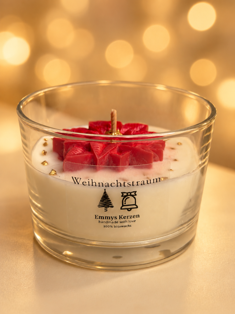 Weihnachtskerze Weihnachtstraum – 150 ml | Emmys Kerzen